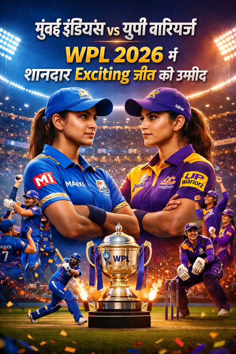 मुंबई इंडियंस vs यूपी वारियर्ज: WPL 2026 में शानदार Exciting जीत की उम्मीद