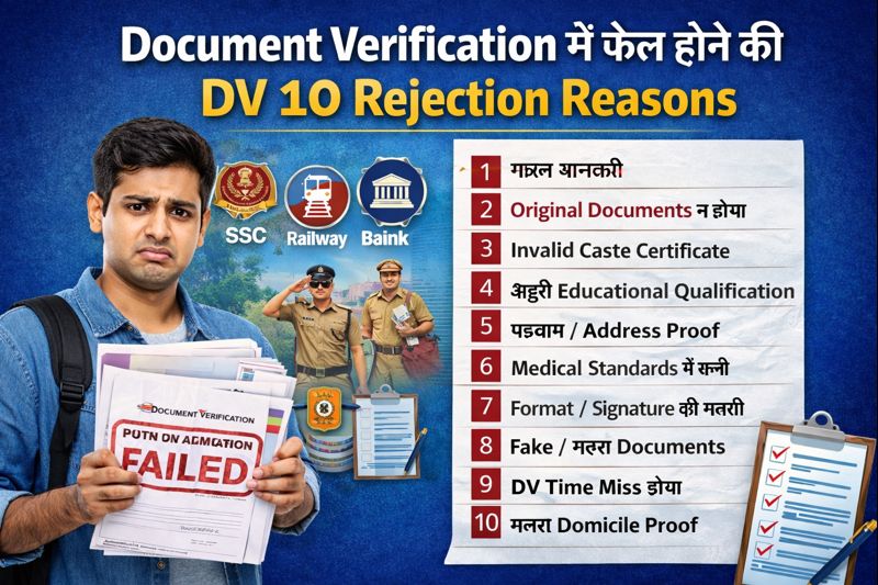 Document Verification में फेल होने की असली वजहें | DV 10 Rejection Reasons