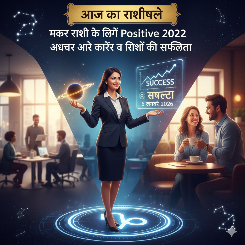 आज का राशिफल 6 जनवरी 2026: मकर राशि के लिए Positive अवसर और करियर व रिश्तों की सफलता | Daily Horoscope Hindi