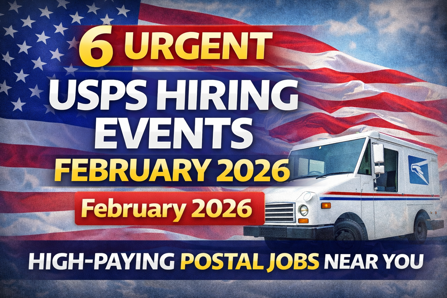 6 Urgent USPS Hiring Events February 2026 – High-Paying Postal Jobs Near You
