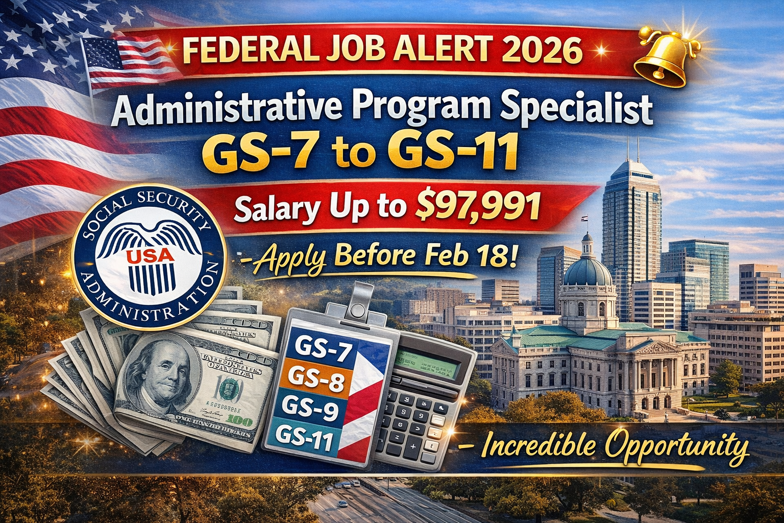 Administrative Program Specialist GS-7 to GS-11: High-Paying Federal Job in Indianapolis –  Incredible Opportunity