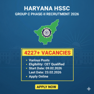 Haryana HSSC Group C Phase-II Recruitment 2026 – 4227 Vacancies